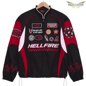Netflix Stranger Things Hellfire Club Moto Racing Jacket Unisex Size L New